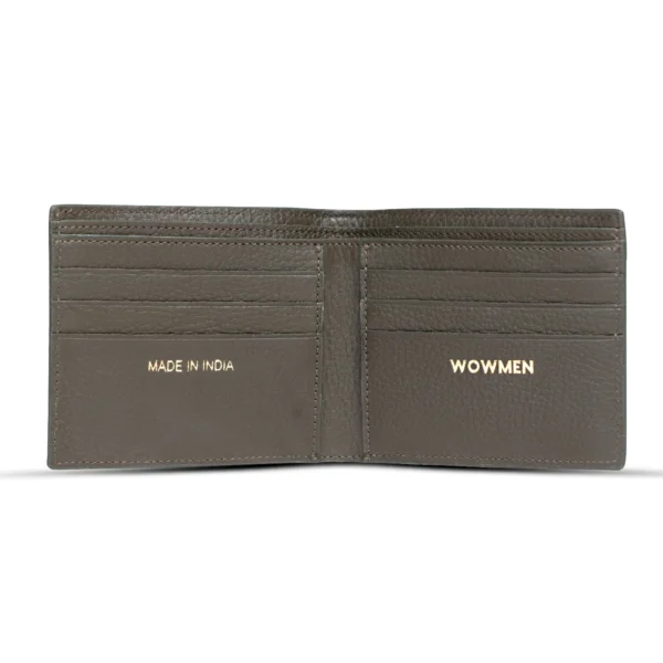 Mens Leather Classic Wallet Olive Green