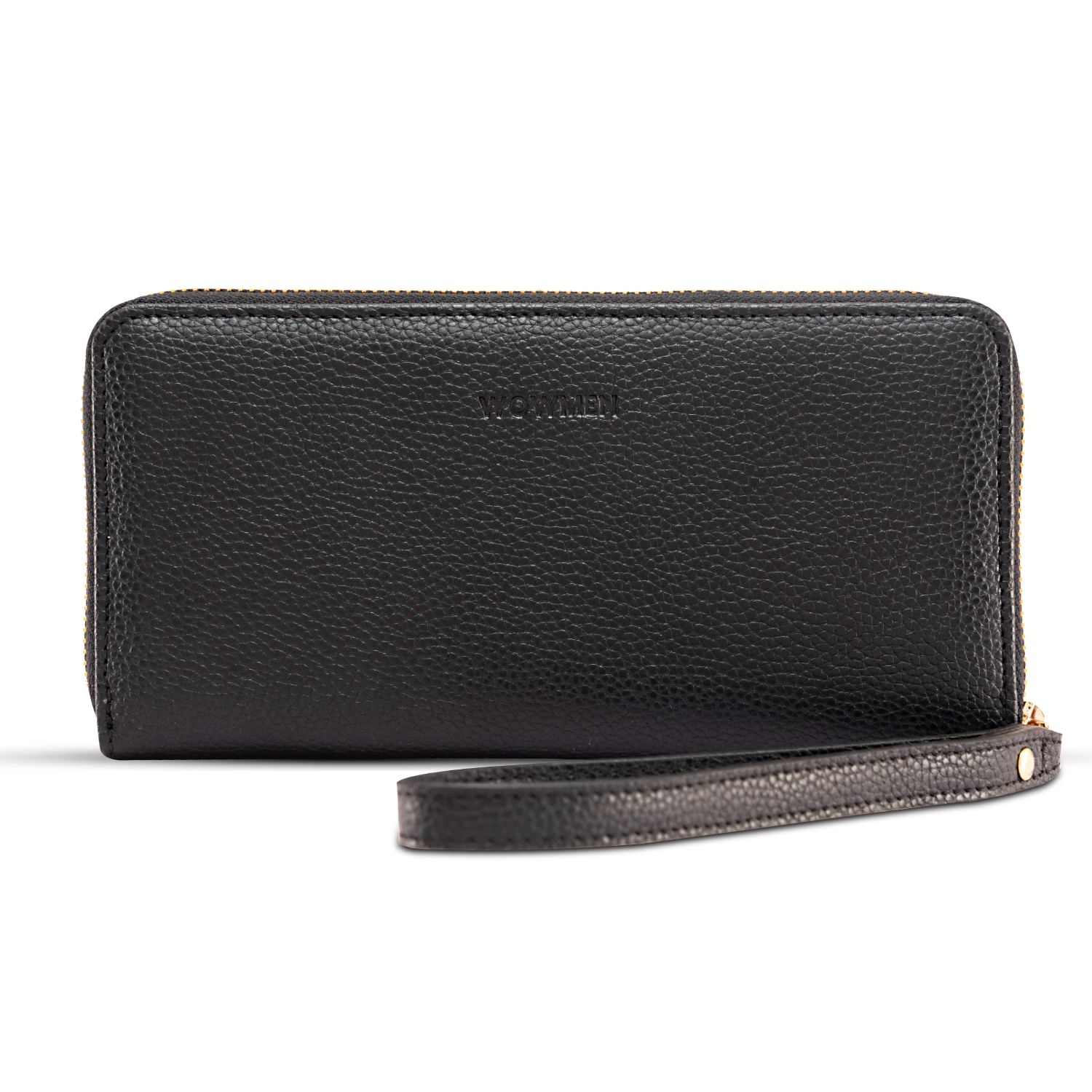 ZAW_PU_BLK_F Momens Zip Around Wallet PU Large RFID Protected